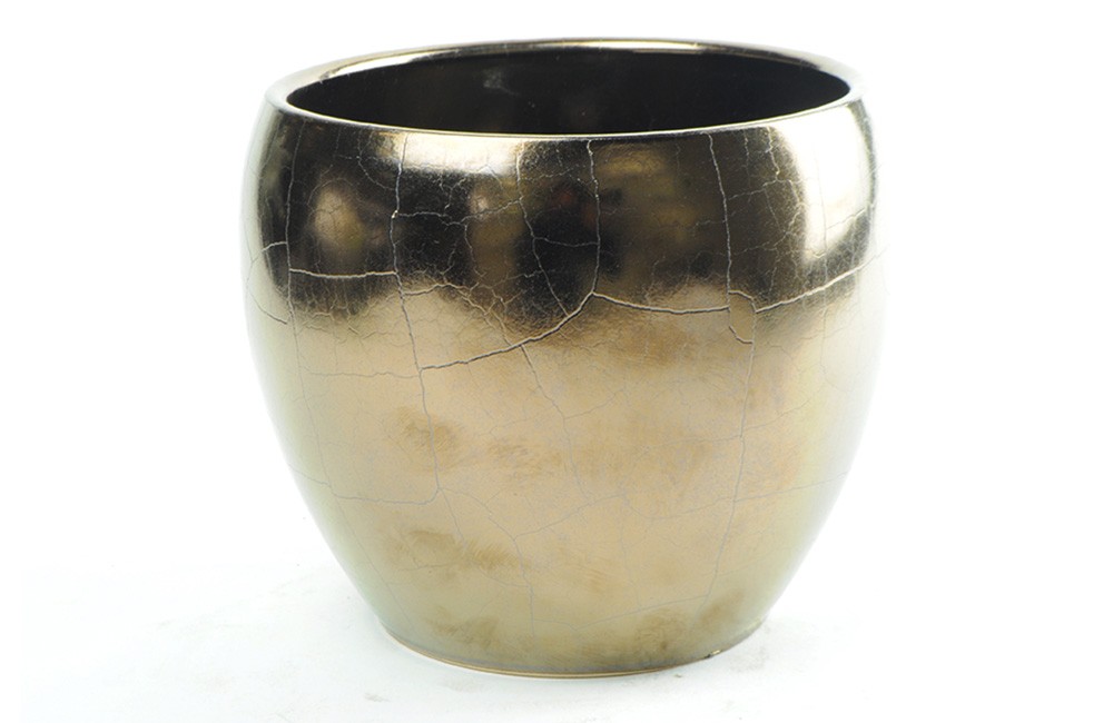 Vaso em Cerâmica Lorance Ouro (15x13)
