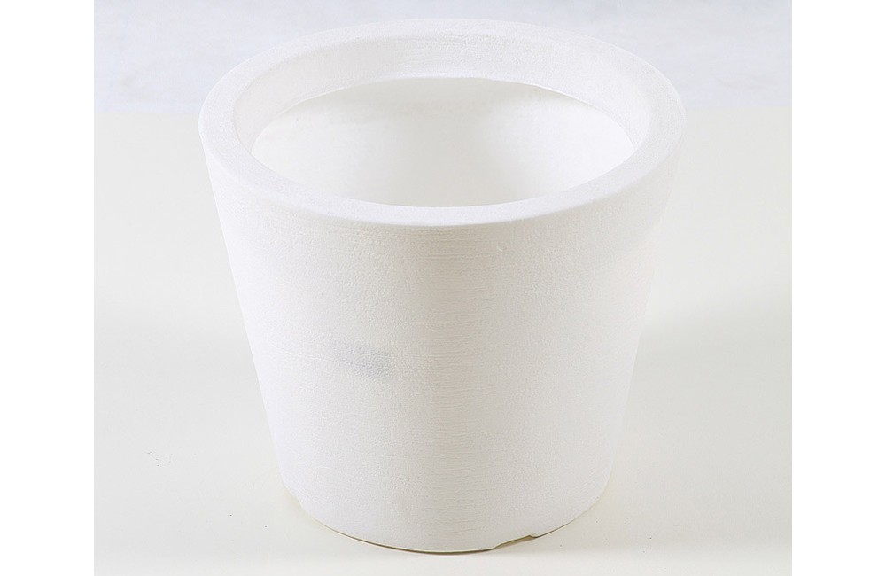 Vaso Cone Baixo Branco 1 (37,5x31,5x27)