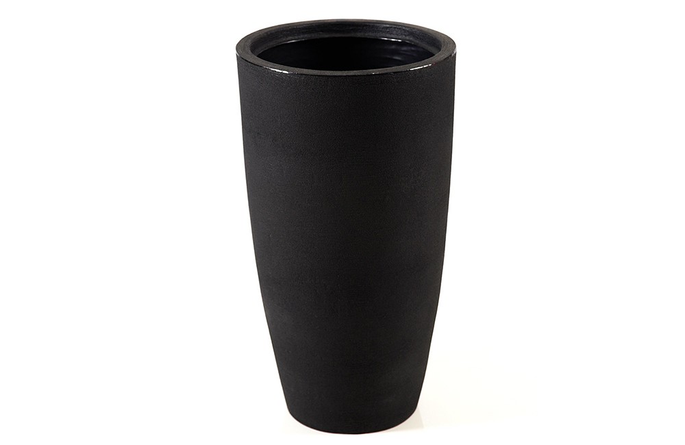 Vaso Cone Carvão 3 Riscado (42x42x76)