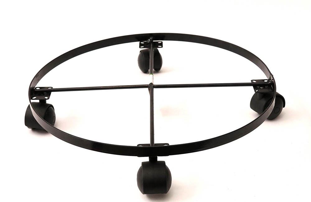 Rodízio / suporte 08 Redondo Ferro Preto (40cm)