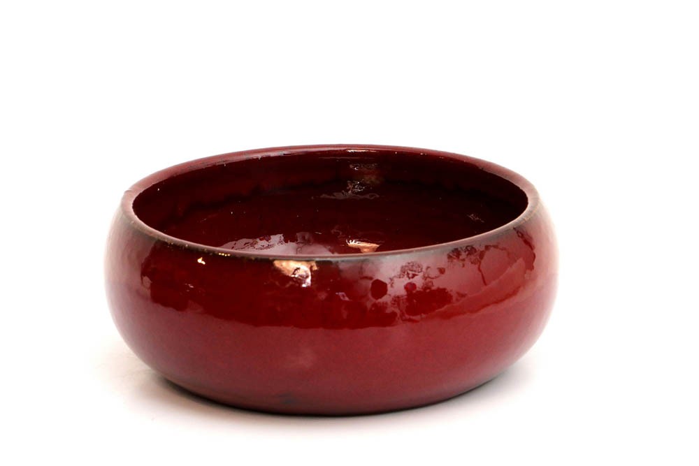 Cuia Cerâmica Vermelho Ruby 3 (25x10)