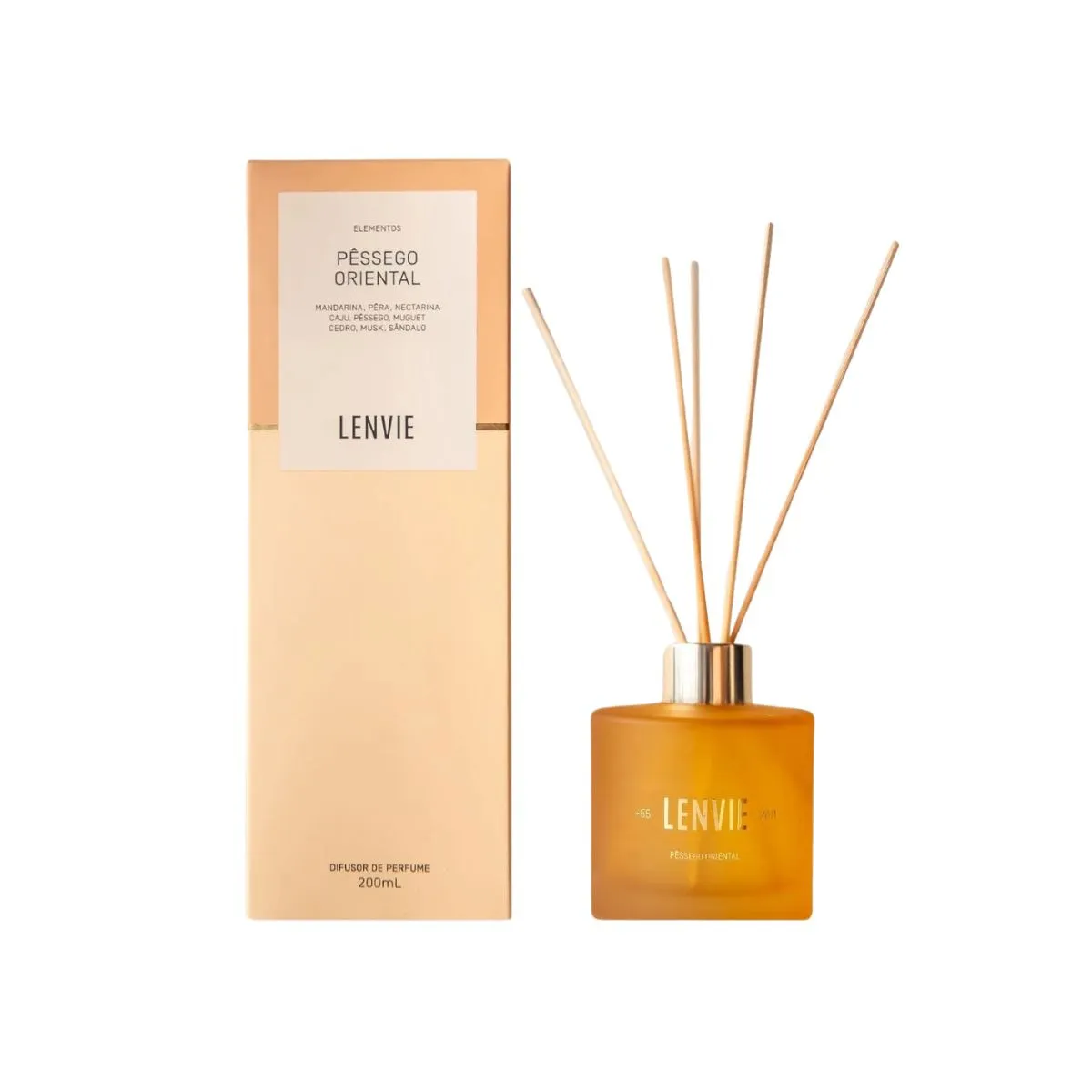 Difusor de perfume Pêssego Oriental - Elementos